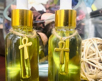 Aceite corporal con aroma a almizcle real egipcio: Aceite de intención floral, mezcla de Auset para manifestaciones