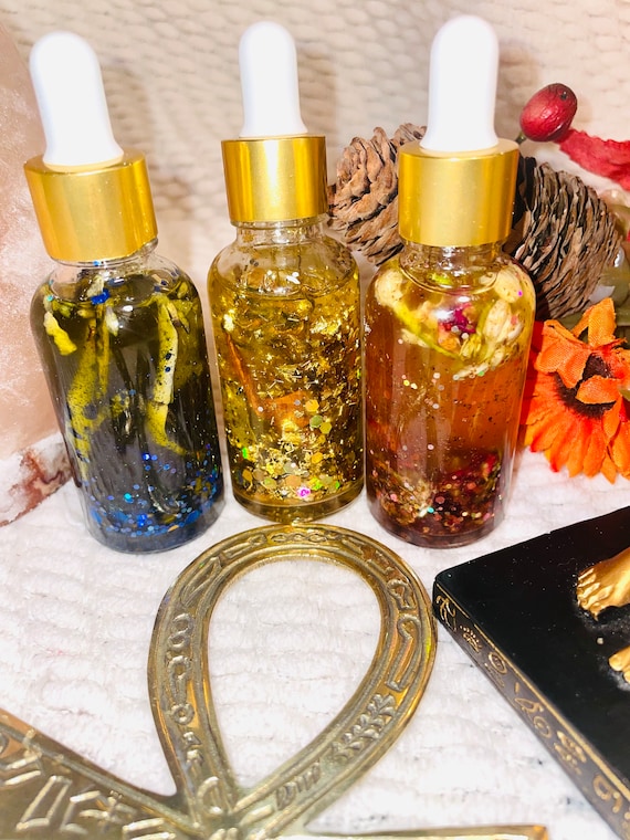 GODDESS Oils | Collection | Powerful Ancient Egyptian Oils | Protection oil | Abundance oil |  Love Oil | Intention | 3 | Giftsofisis