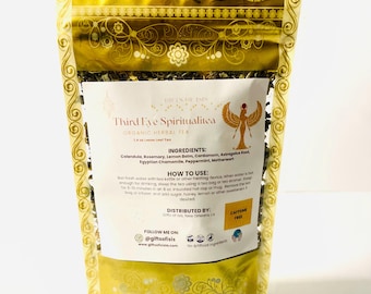Third Eye Spiritualitea: Mezcla de té de hierbas con cardamomo para aliviar la tensión.