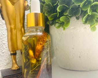 Abundance Body Oil: oude Egyptische gouden rijkdom intentieolie, creativiteit, geld en succes