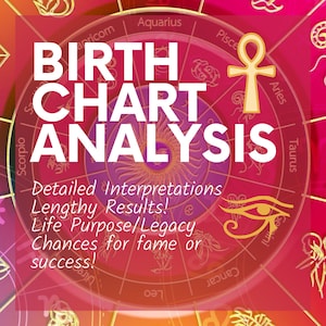 ANÁLISIS DE LA CARTA ASTRAL* ¡Descubre tu verdadero plan espiritual! Análisis sumamente detallado de tu vida, carrera, historia de amor, karma y más.