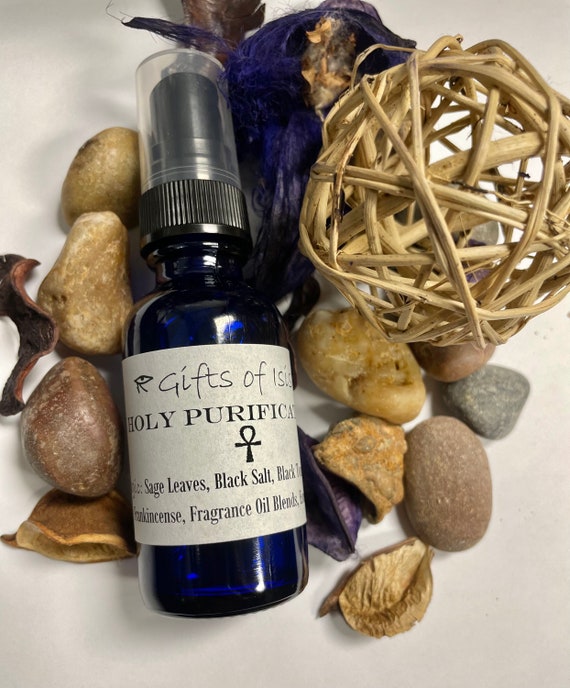 HOLY PURIFICATION mist | Energy Clearing | PROTECTION | Sage Smudge Spray | Frankincense Infused  | Sacred Ancient Aura mist | GiftsofIsis