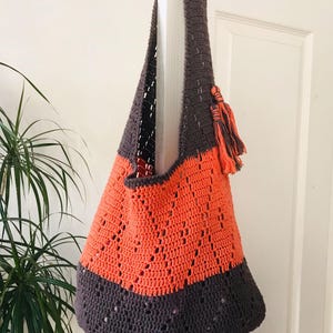KNIT YARN BAG , Large Crochet Summer Shoulder Bag , Handknit Summer Shoulder Bag , Chunky Knitting Beach Bag For Girls , Yarn Summer Purse