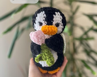 2in1 crochet pattern, Csipi the duck, Blue the penguin crochet pattern in english and hungarian (amigurumi pattern)