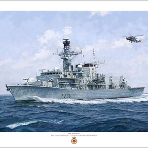 HMS Montrose Frigate Art Print: Signed Limited Edition