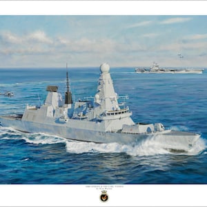 HMS Daring Print: Type 42 Destroyer Art, Signed Limited Edition