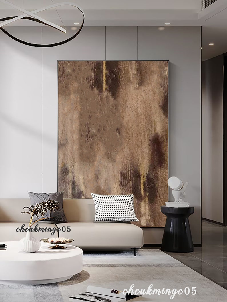 Beige Brown Texture Art - Wabi Sabi Painting on Canvas - Etsy