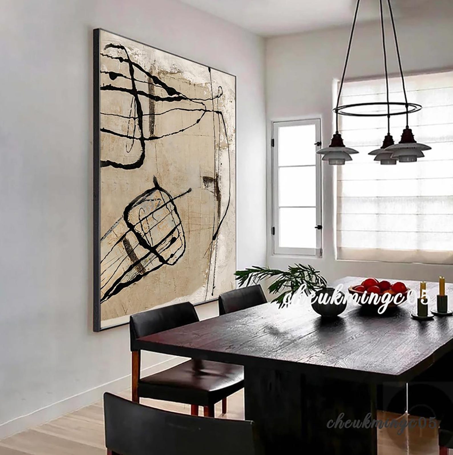 Beige Wabi Sabi Wall Art Beige Abstract Painting Large Beige Minimalist ...