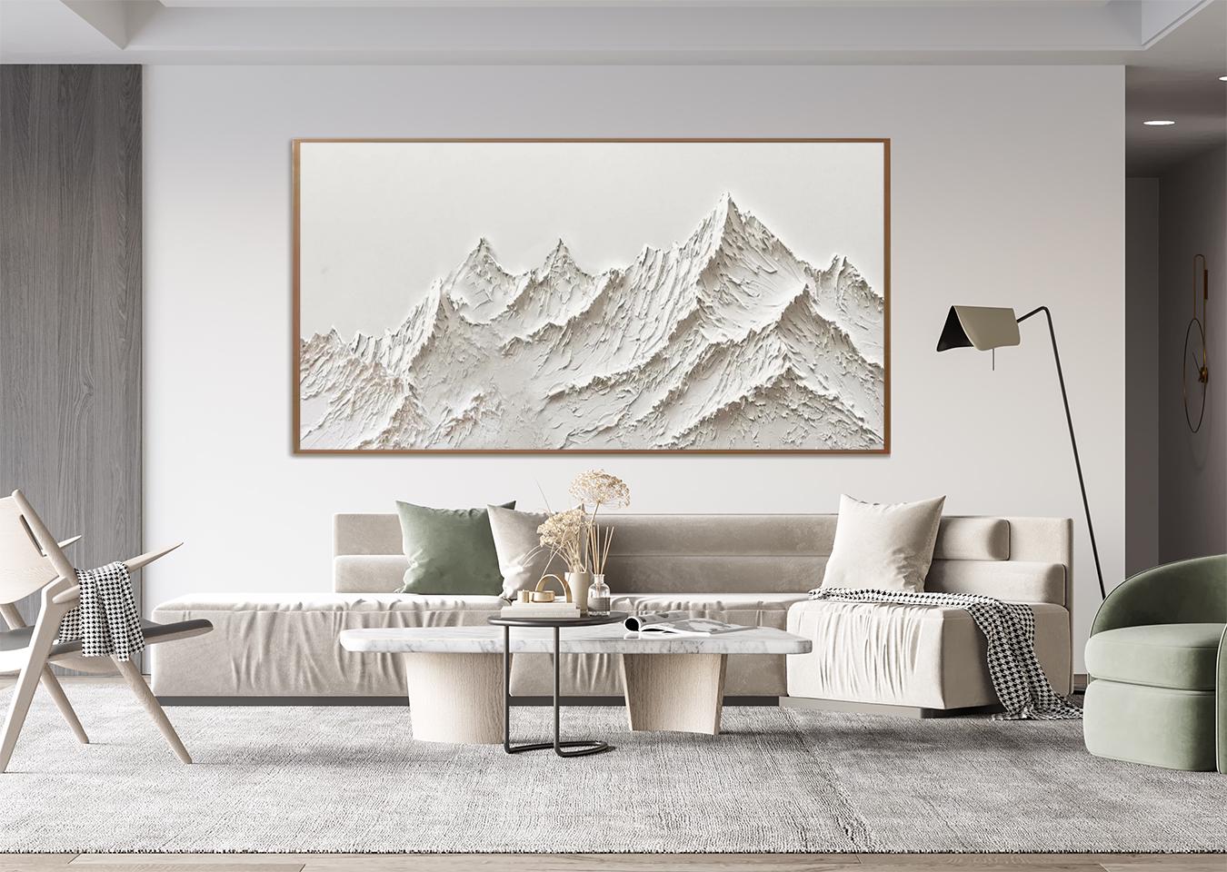 3D Pure White Mountain 2537 Wall Murals