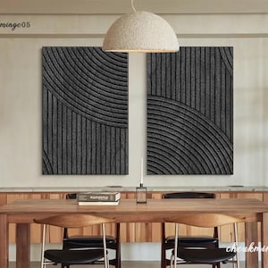Black Minimalist Painting Neutral Black Painting Black 3D Texture Art Black Wall Art Painting on Canvas Wabi Sabi Wall Art