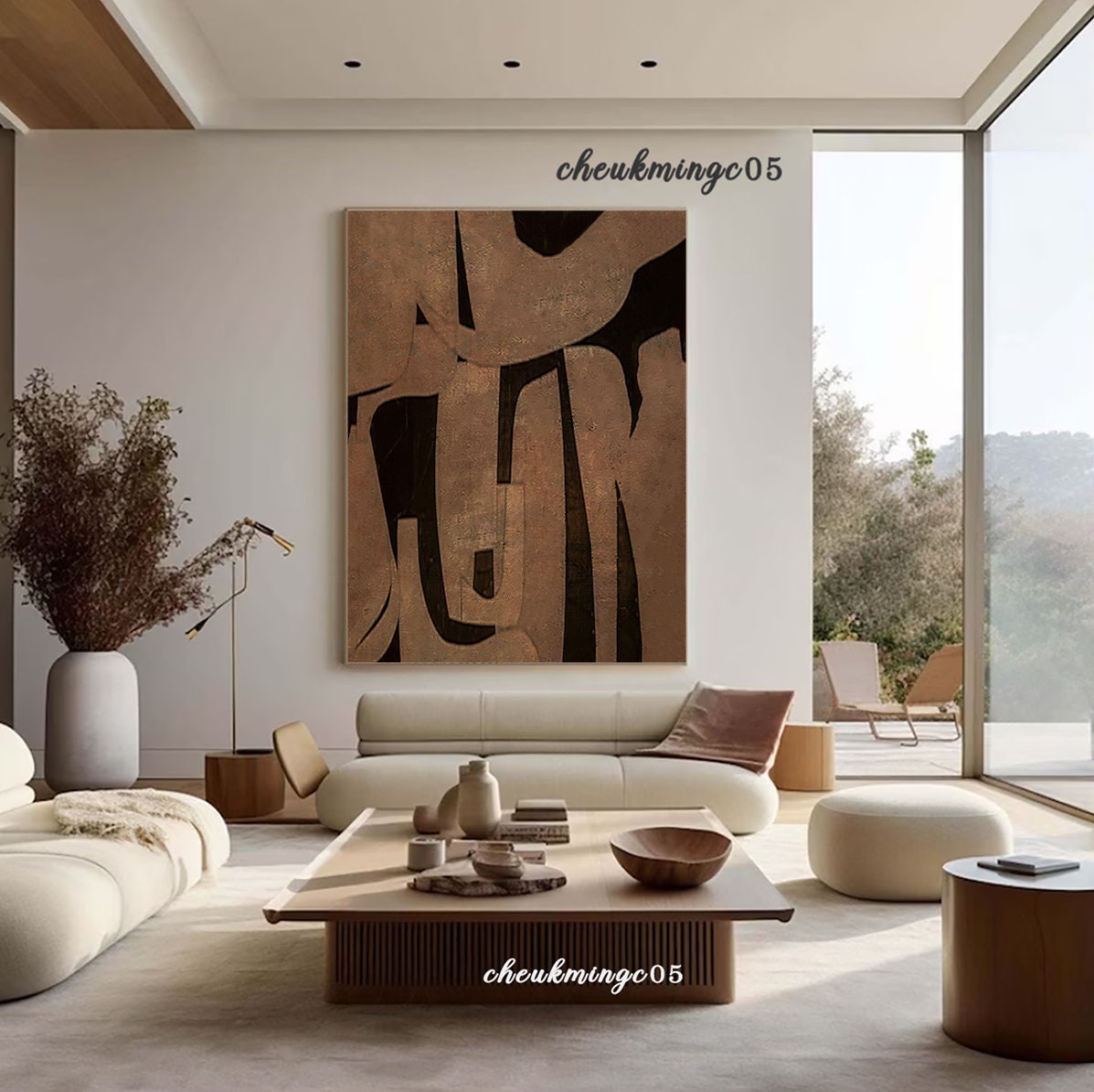 Abstract Brown & Black Painting, Wabi Sabi Texture Art on Canvas - Etsy