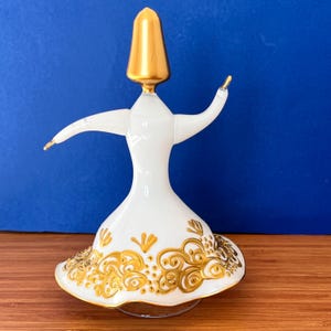 Blown Glass Sufi Figurine, Mevlana Rumi, Whirling Derwish, Ramadan Home Decor, Turkish Semazen Figure, Islamic Art, Authentic Gift for Eid