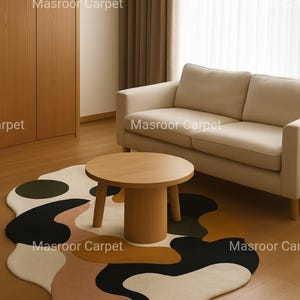 Modern Runner Rug Abstract Oval, Geometric Sunburst Hallway Runner Rug, Colorful Runner Rug Black Whit Orange Rug Carpet