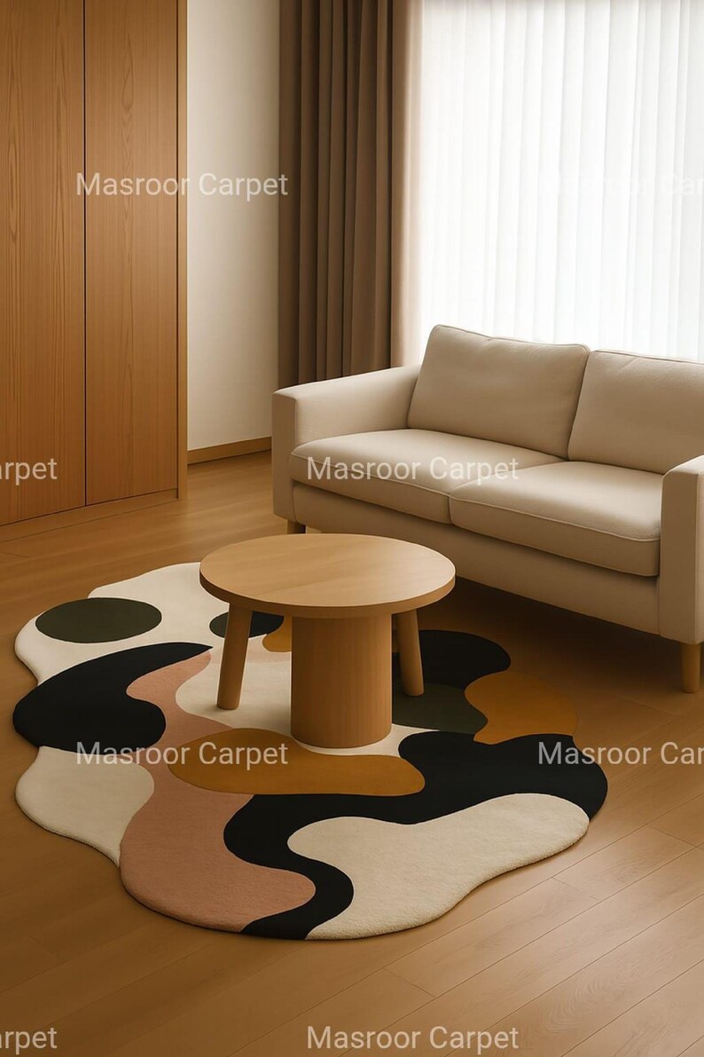 Modern Runner Rug Abstract Oval, Geometric Sunburst Hallway Runner Rug, Colorful Runner Rug Black Whit Orange Rug Carpet
