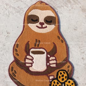 Encantadora alfombra 3D de panda marrón: idea de regalo artesanal con personajes hechos a mano, decoración de dibujos animados hecha a mano (8 x 10, 6 x 9 pies), alfombra de área (regalo perfecto) animal
