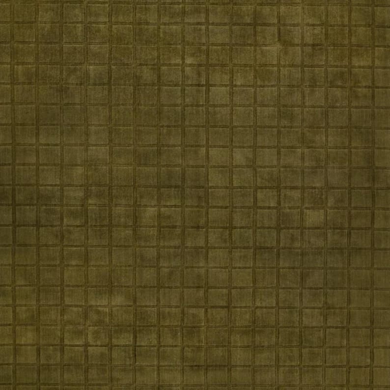 Hand Tufted Wool Rug, Modern Grid Pattern, Olive Green Area Rug ...