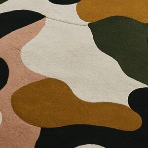 Modern Runner Rug Abstract Oval, Geometric Sunburst Hallway Runner Rug, Colorful Runner Rug Black Whit Orange Rug Carpet