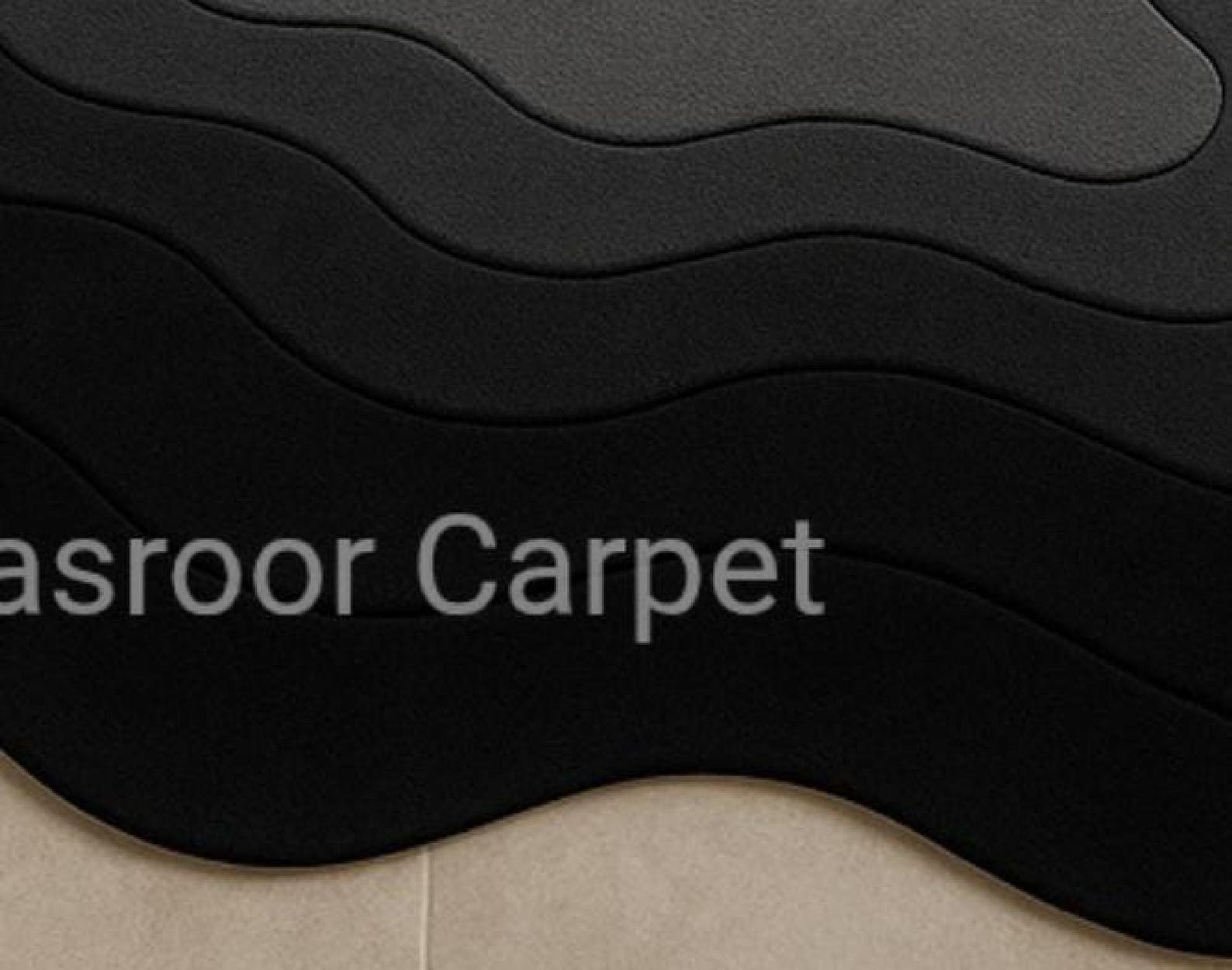9x12 Tufted Area Rug: Modern Layered Wave, Organic Black Gray Gradient ...