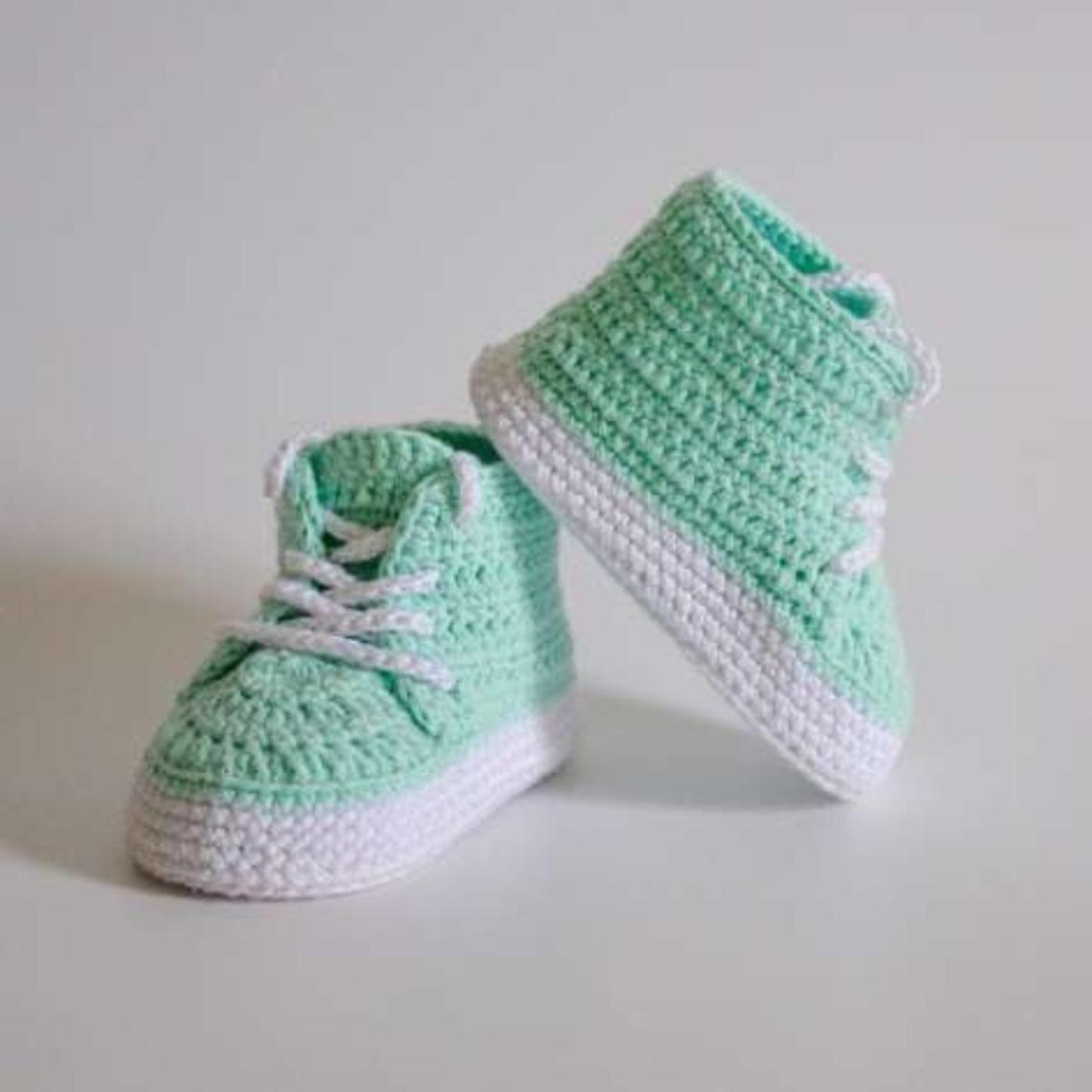 Crochet Baby Sneakers Pattern PDF – Easy Converse-style Booties ...