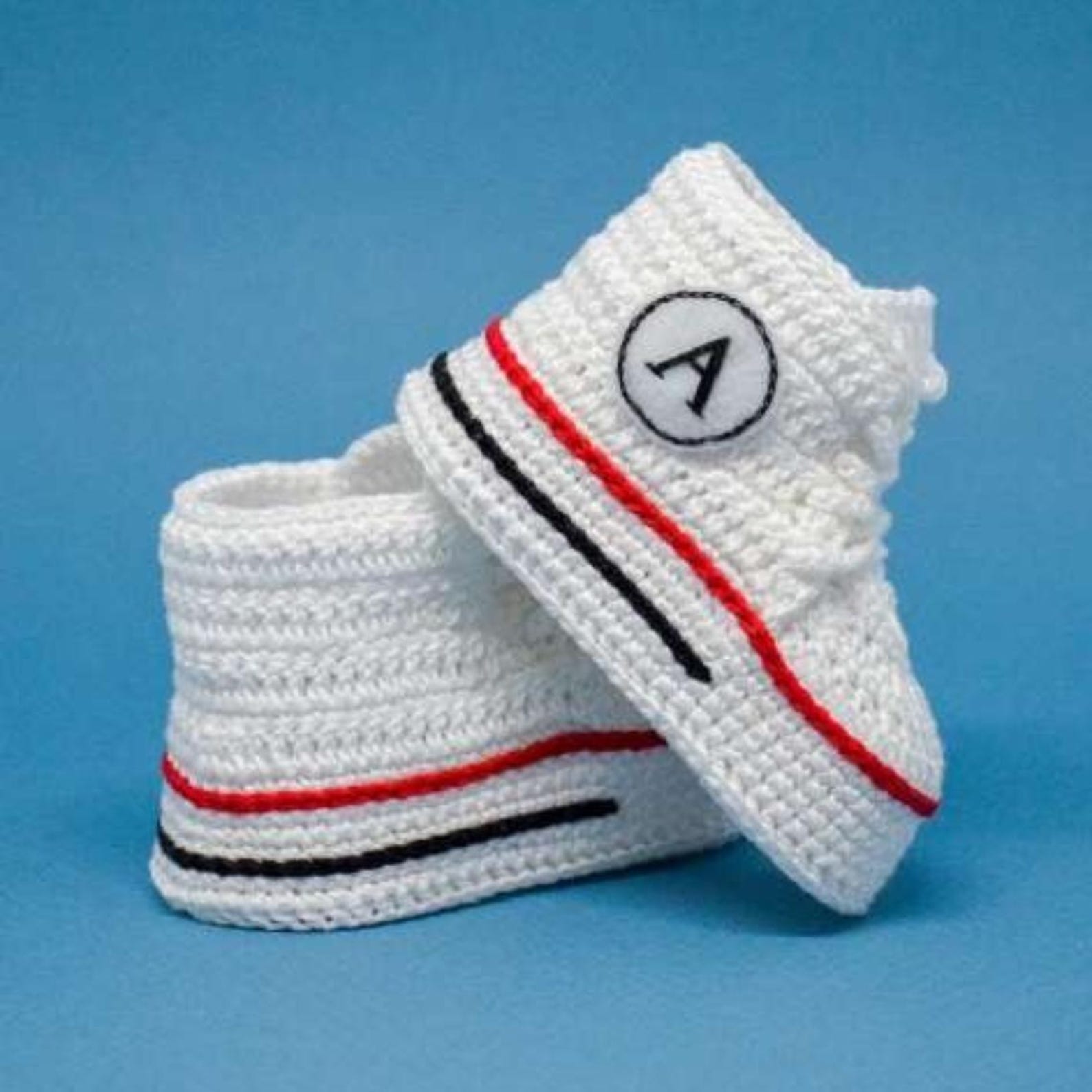 Crochet Baby Sneakers Pattern PDF – Easy Converse-style Booties ...