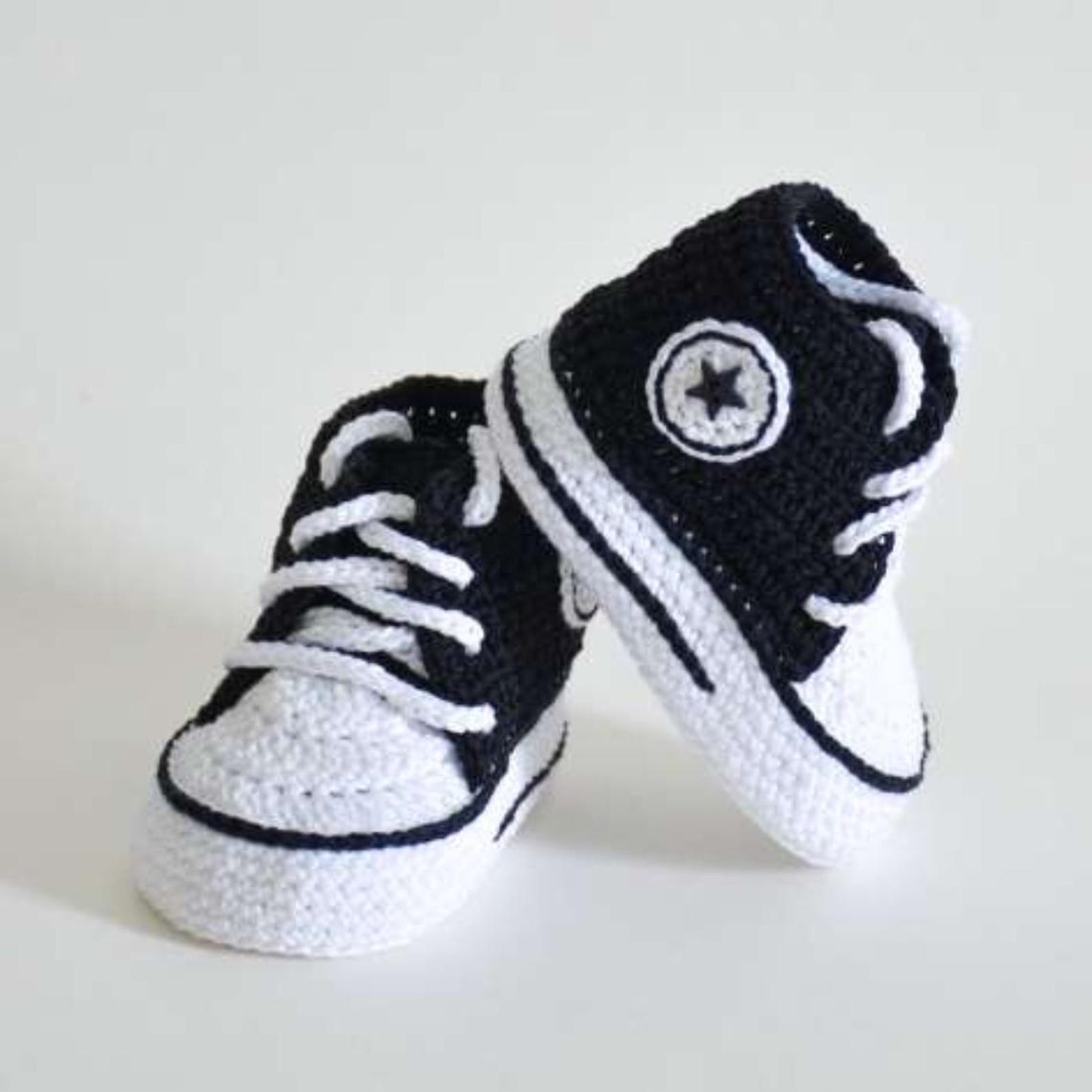 Crochet Baby Sneakers Pattern PDF – Easy Converse-style Booties ...