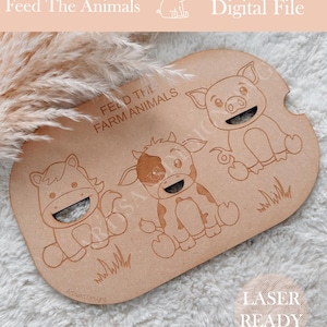 TROTEC Coperchio piccolo / Dai da mangiare agli animali / SVG / File di taglio laser / Glowforge / Incidi file / DXF