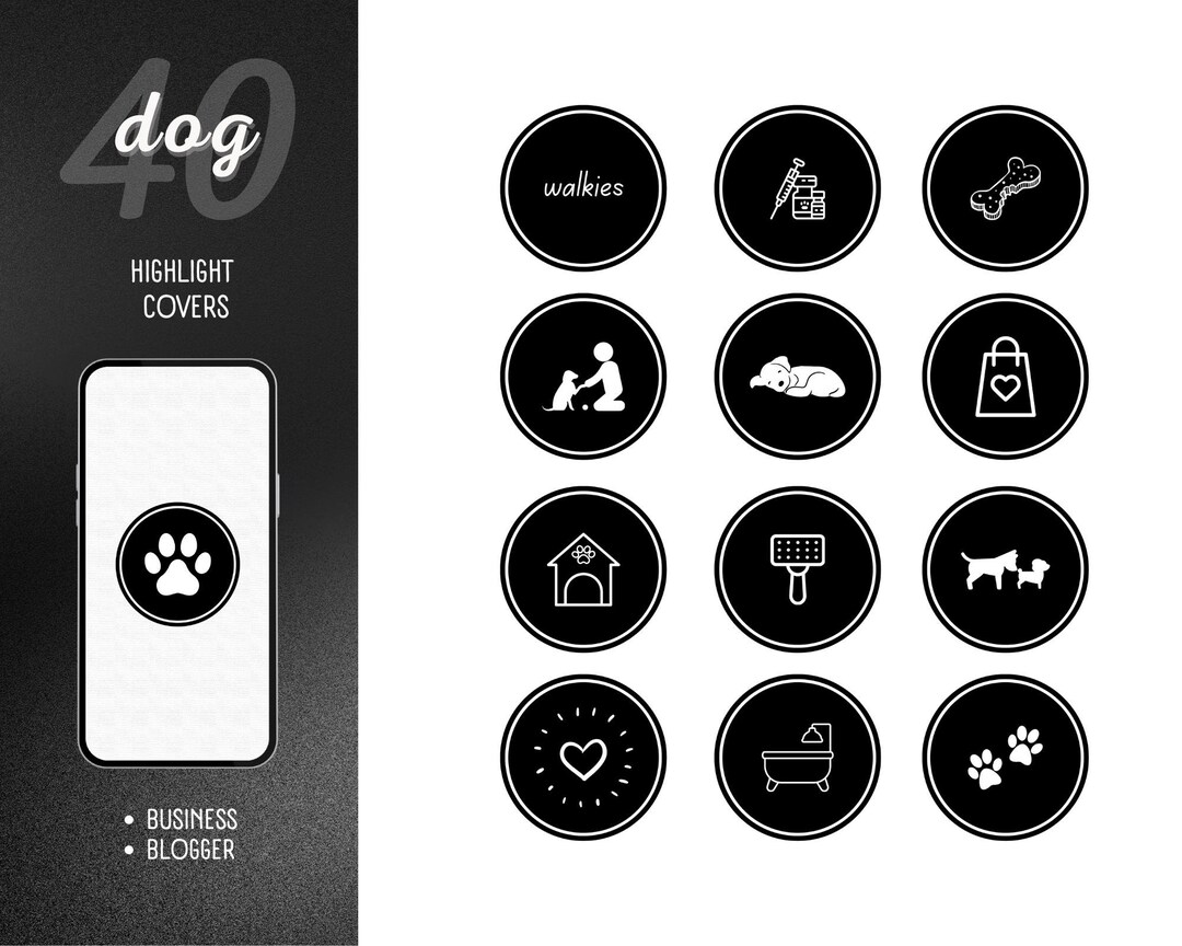 40 Black Instagram Highlight Covers Black Instagram Pet Etsy