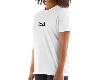 Camiseta de manga corta para mujer, para entrenamiento, gimnasio, fitness, atletismo, informal, deportiva, de algodón, color blanco, IronEdge