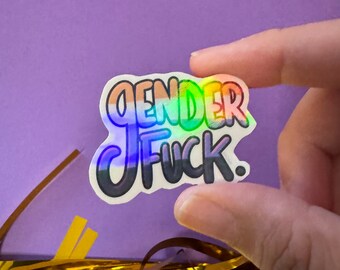 Genderfuck Holographic Sticker