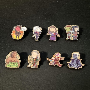 Baldur&#39;s Gate 3 Wooden Pins