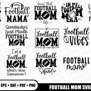 Football Mom SVG 15 Pack, Football Mom Shirt Png, Football Mom Cricut, Football Mama Svg, Football Mom Svg Png For Cricut Sublimation
