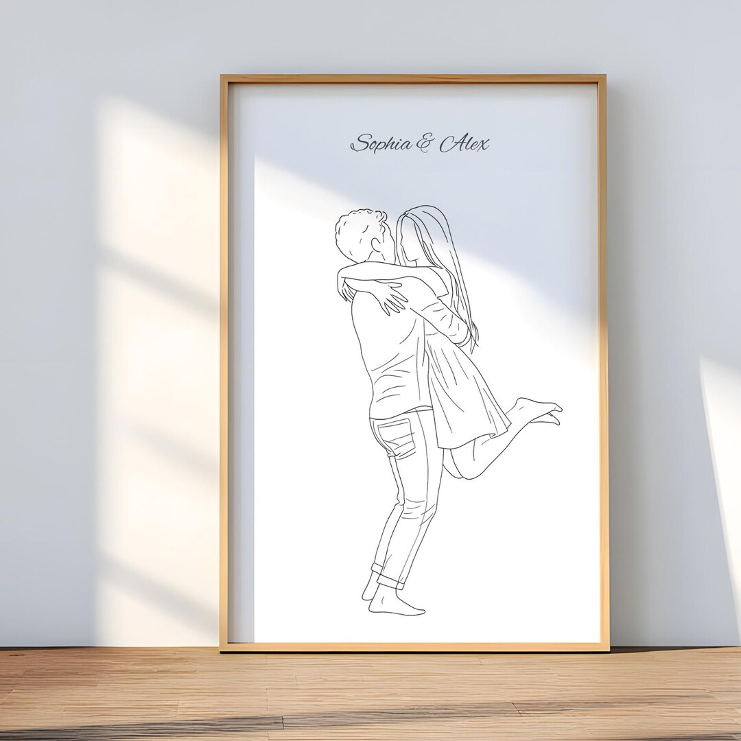 Custom Single Line Custom One Line Portrait From Photo,minimalist Line Art Illustration ...