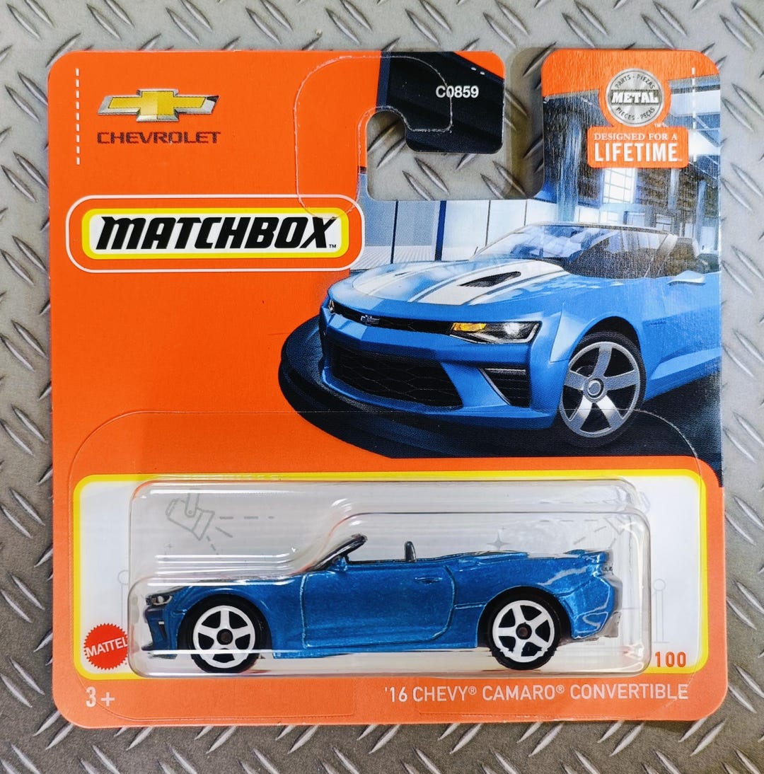 Matchbox '16 Chevy Camaro – Modellino Auto Giocattolo Scala 1:64 (Collezione 14/22, Colore Rosso)