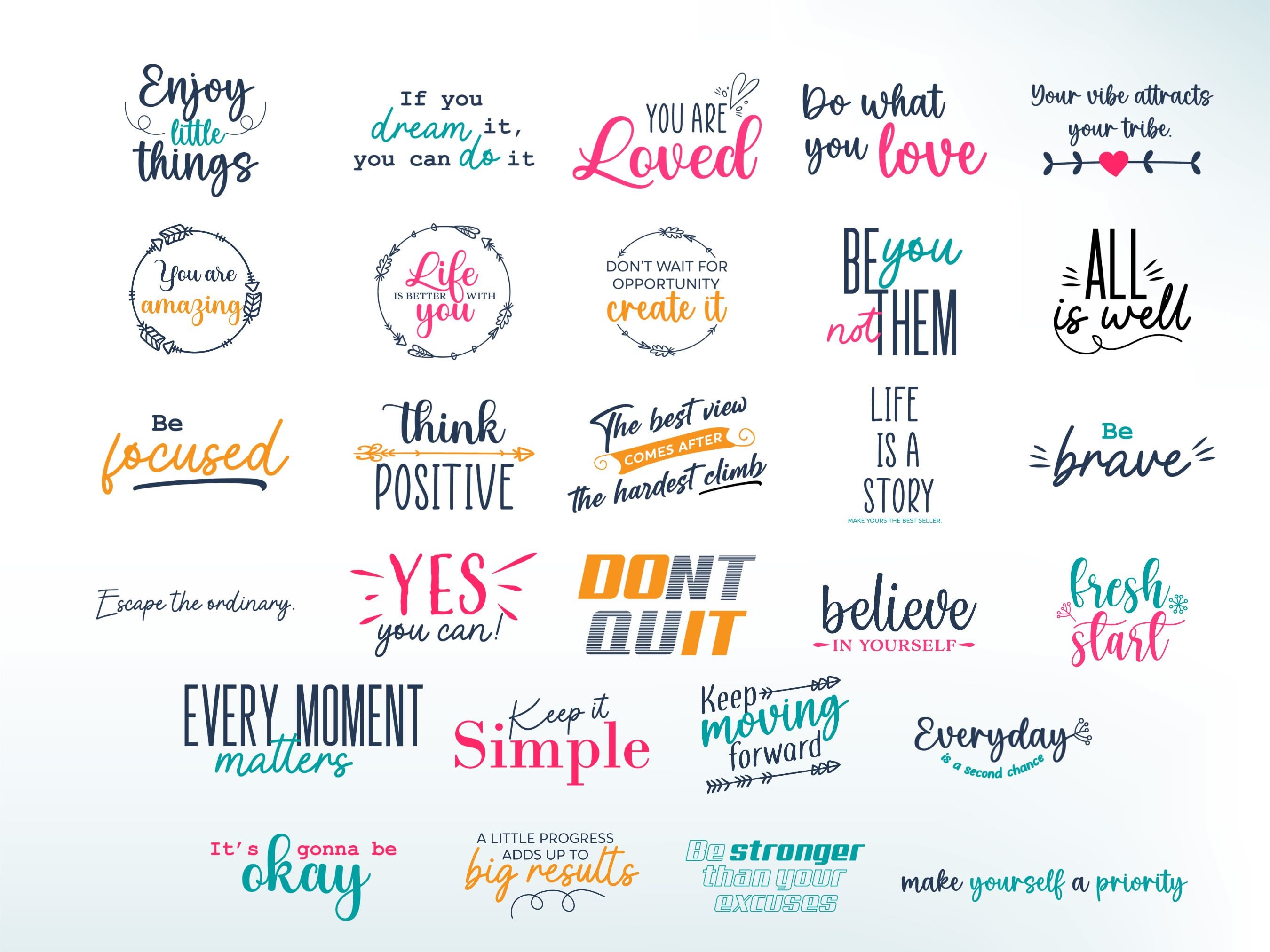 BUNDLES of Printable Motivational Quotes - Etsy