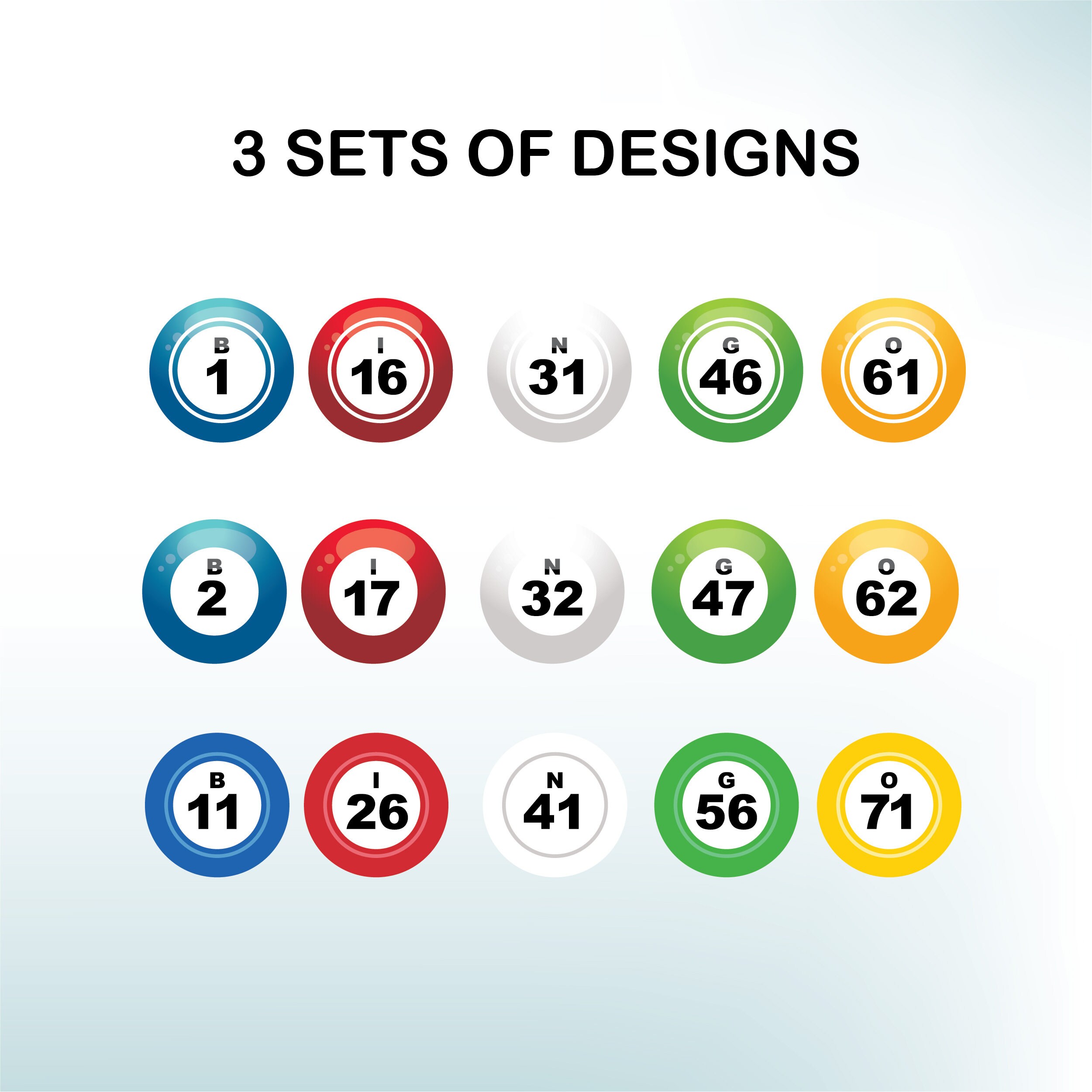 Bundles of Bingo Balls Vector Etsy