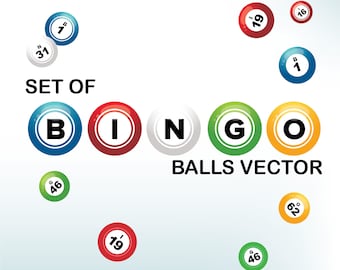 Vector de paquetes de bolas de bingo