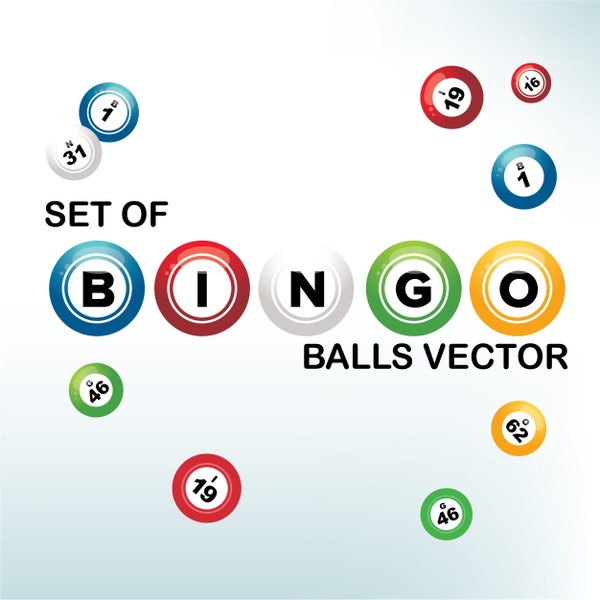 Bundles of Bingo Balls vector