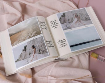 Personalized Adventure Book for 200 - 4x6 photos– Linen Travel Photo Album for your Memories