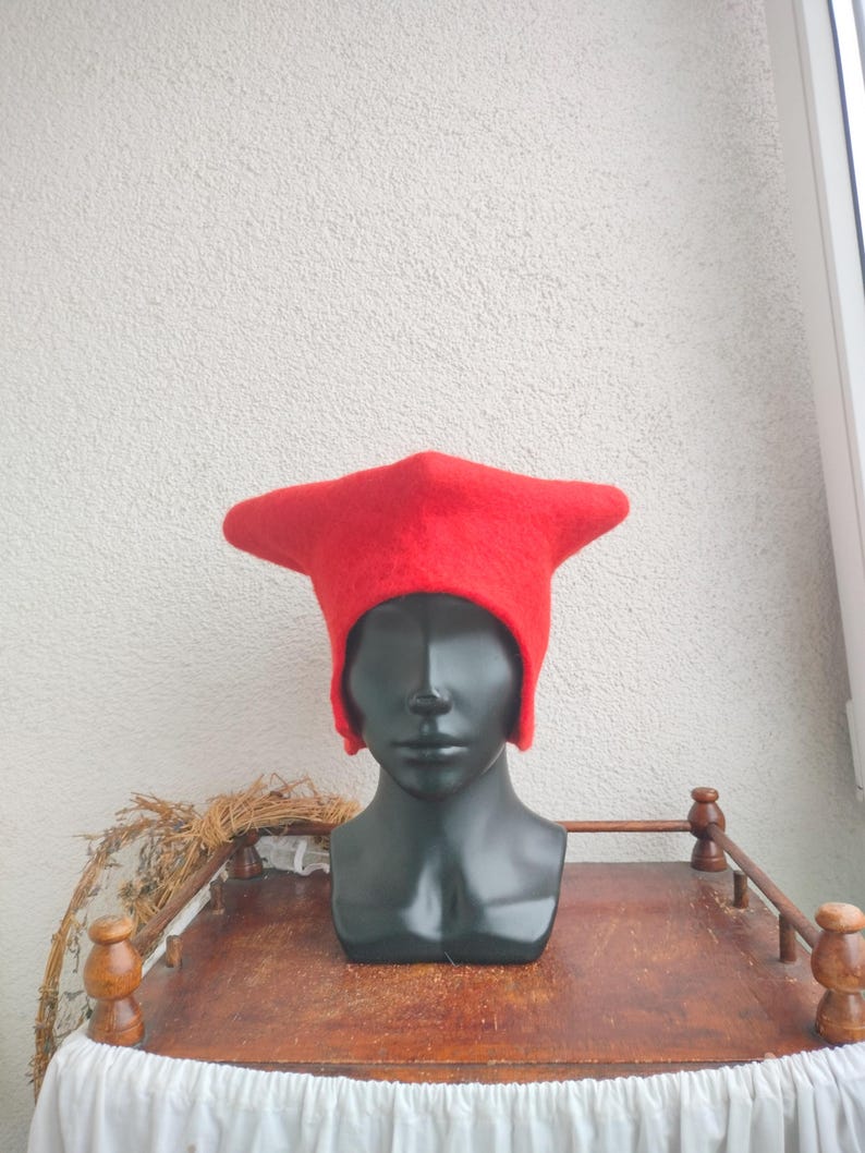 Canterbury Wool Hat for Historical Reenactment, 16th Century Tudor Felt Hat image 16