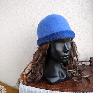 Felted Monmouth cap, medieval wool Hat, Historical Reenactor Headwear