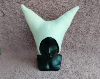 Felted Wool Horned Hat - Medieval Renaissance Headwear