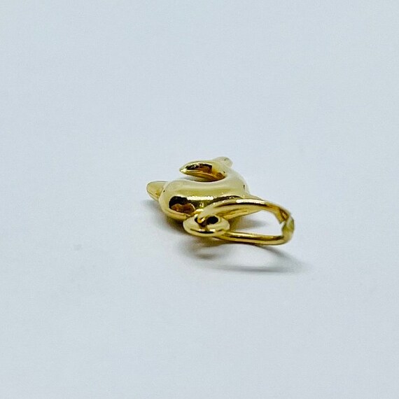 Gold Tiny Dolphin Charm - image 4