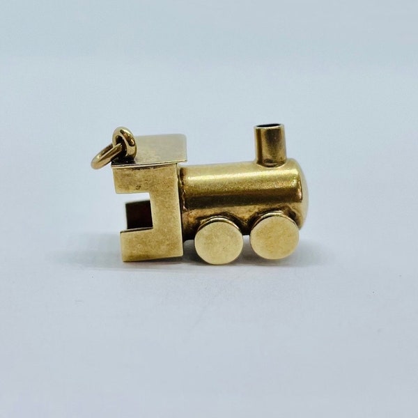 Gold Toy Train Charm