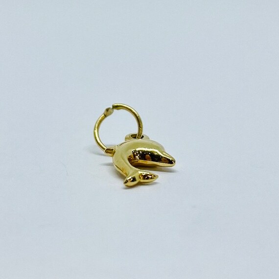 Gold Tiny Dolphin Charm - image 2
