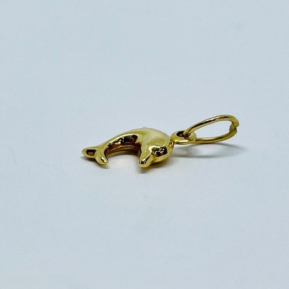 Gold Tiny Dolphin Charm - image 3
