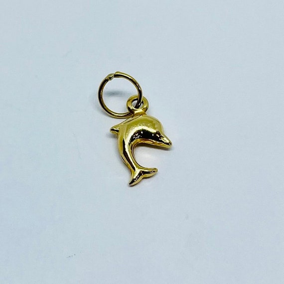 Gold Tiny Dolphin Charm - image 6