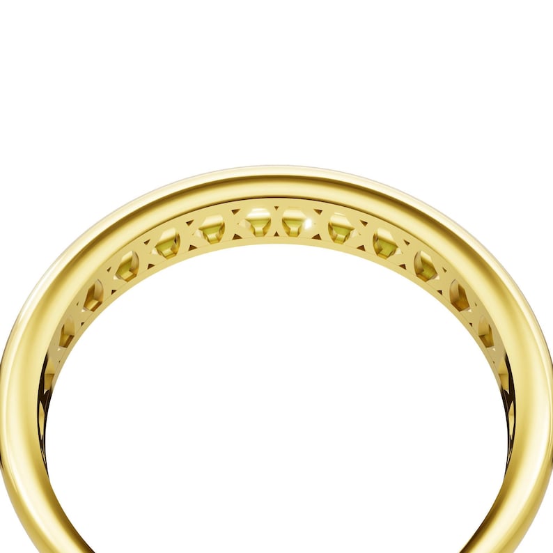 14k Solid Gold Minimalist Dome Ring, Chunky Wedding Band, Thick Gold Ring for Women, Bubble Ring, Plain Simple Wedding Band Ring, Arch Ring zdjęcie 9