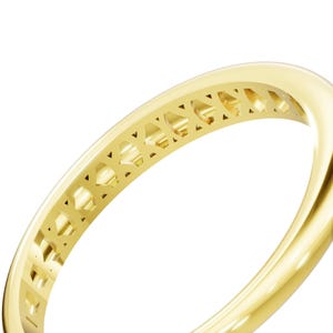 14k Solid Gold Minimalist Dome Ring, Chunky Wedding Band, Thick Gold Ring for Women, Bubble Ring, Plain Simple Wedding Band Ring, Arch Ring zdjęcie 10