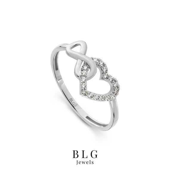 Bague Mère Infinie Or 10k/14k Ou Argent Avec Pierres De Naissance - Neuf Personnalisable