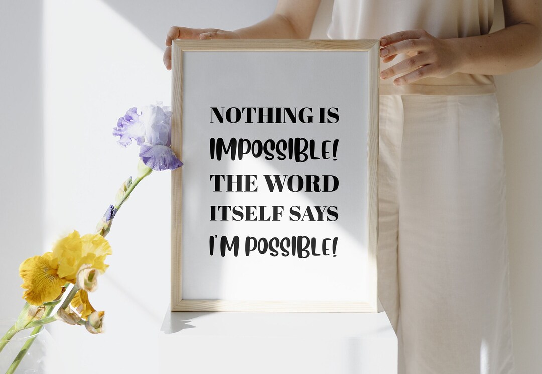 Quotes Printable Wall Art Inspirational Sayings Digital Download